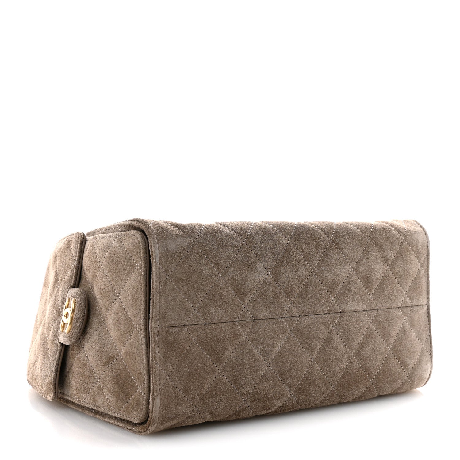 Chanel Suede Quilted Small Chanel 25 Handbag Dark Grey 4 of 11