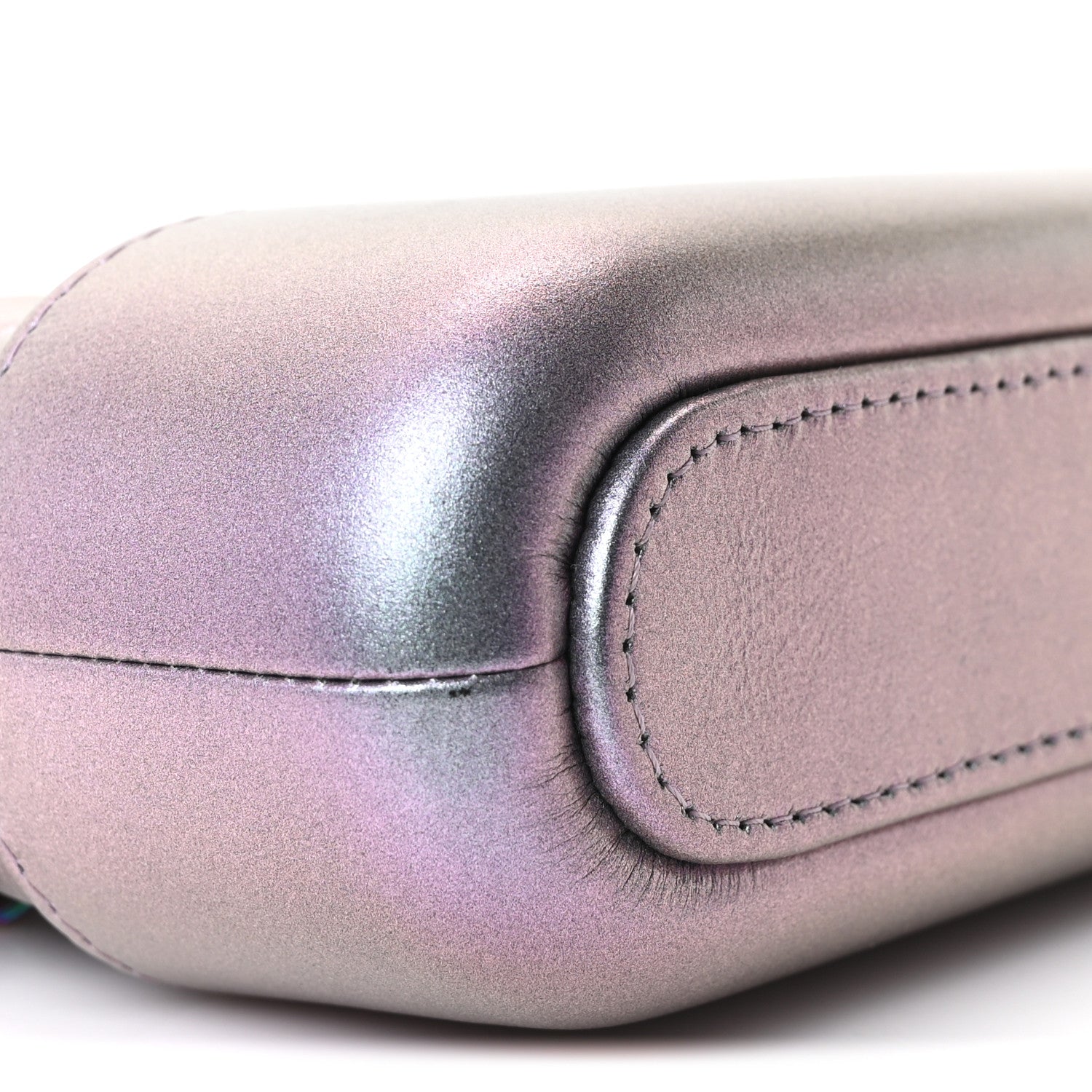 Chanel Iridescent Lambskin Calfskin Quilted Small Gabrielle Clutch With Chain Light Purple 9 of 10