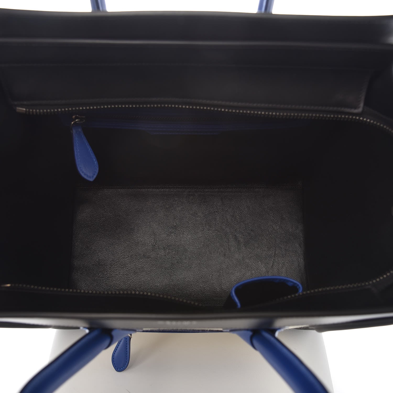 Celine Canvas Smooth Calfskin Mini Tri-Color Luggage Indigo 5 of 13