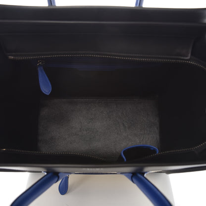 Celine Canvas Smooth Calfskin Mini Tri-Color Luggage Indigo 5 of 13