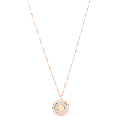 Cartier 18K Pink Yellow White Gold Trinity Disc Pendant Necklace 1 of 5