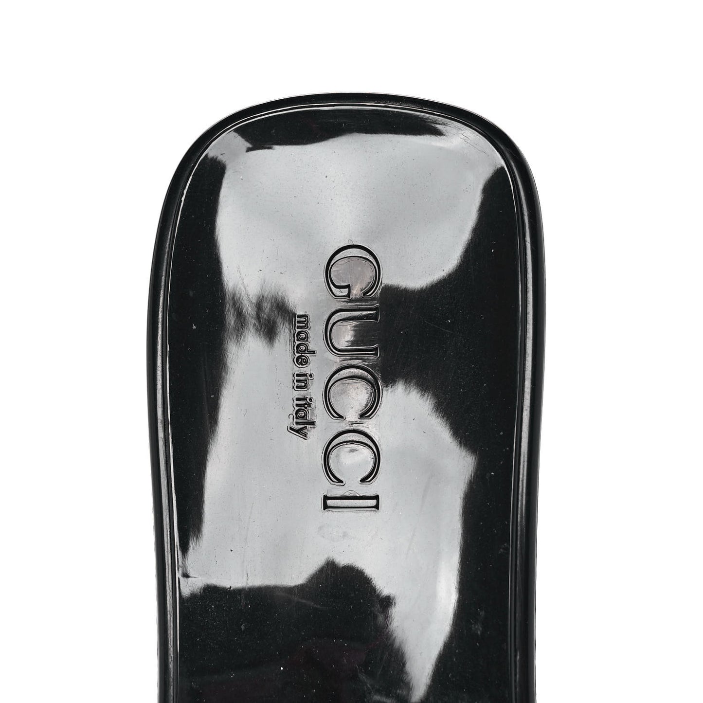 Rubber Gucci Logo Womens Platform 20/60mm Slide Sandals 39 Black