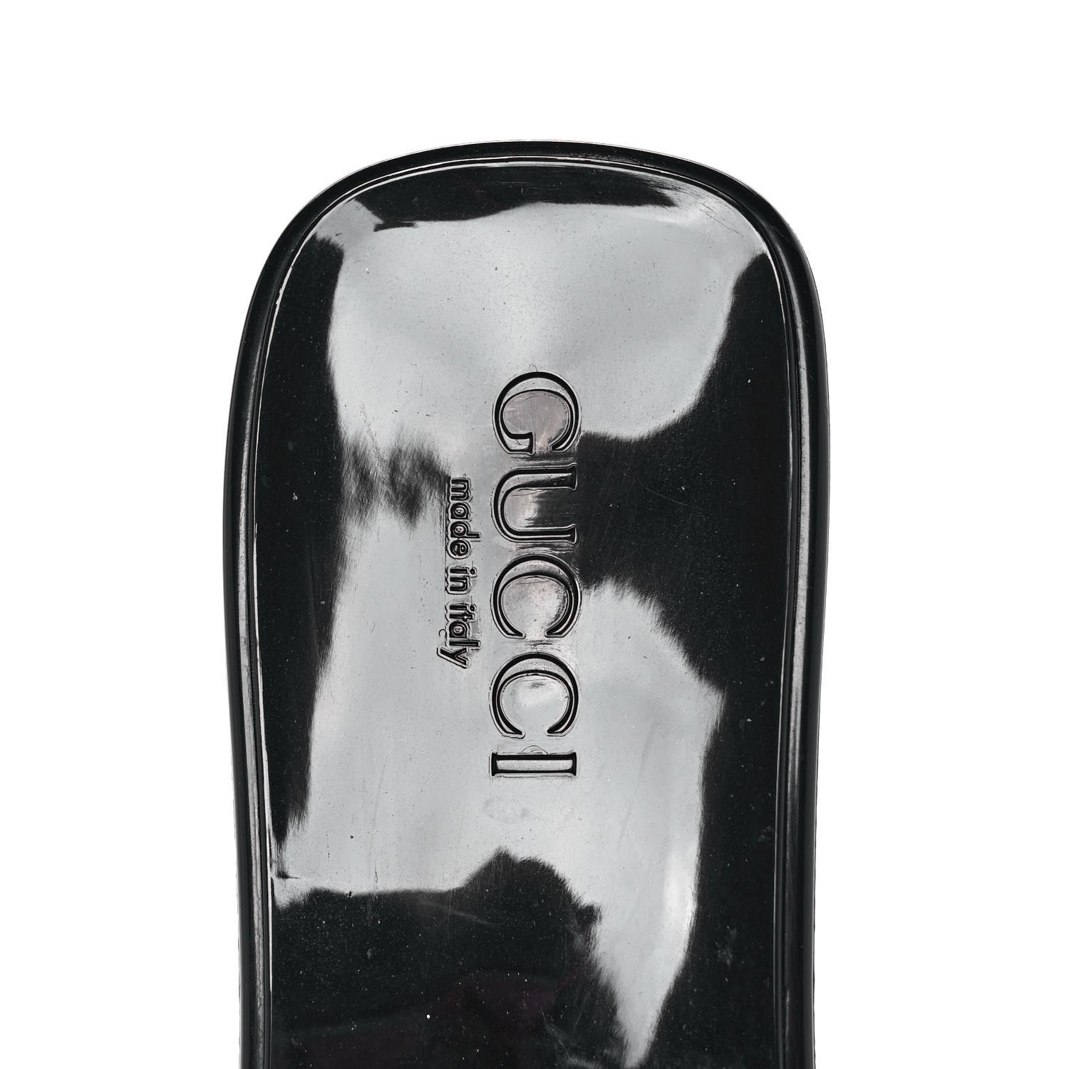 Gucci Rubber Gucci Logo Womens Platform 20/60mm Slide Sandals 39 Black 7 of 9