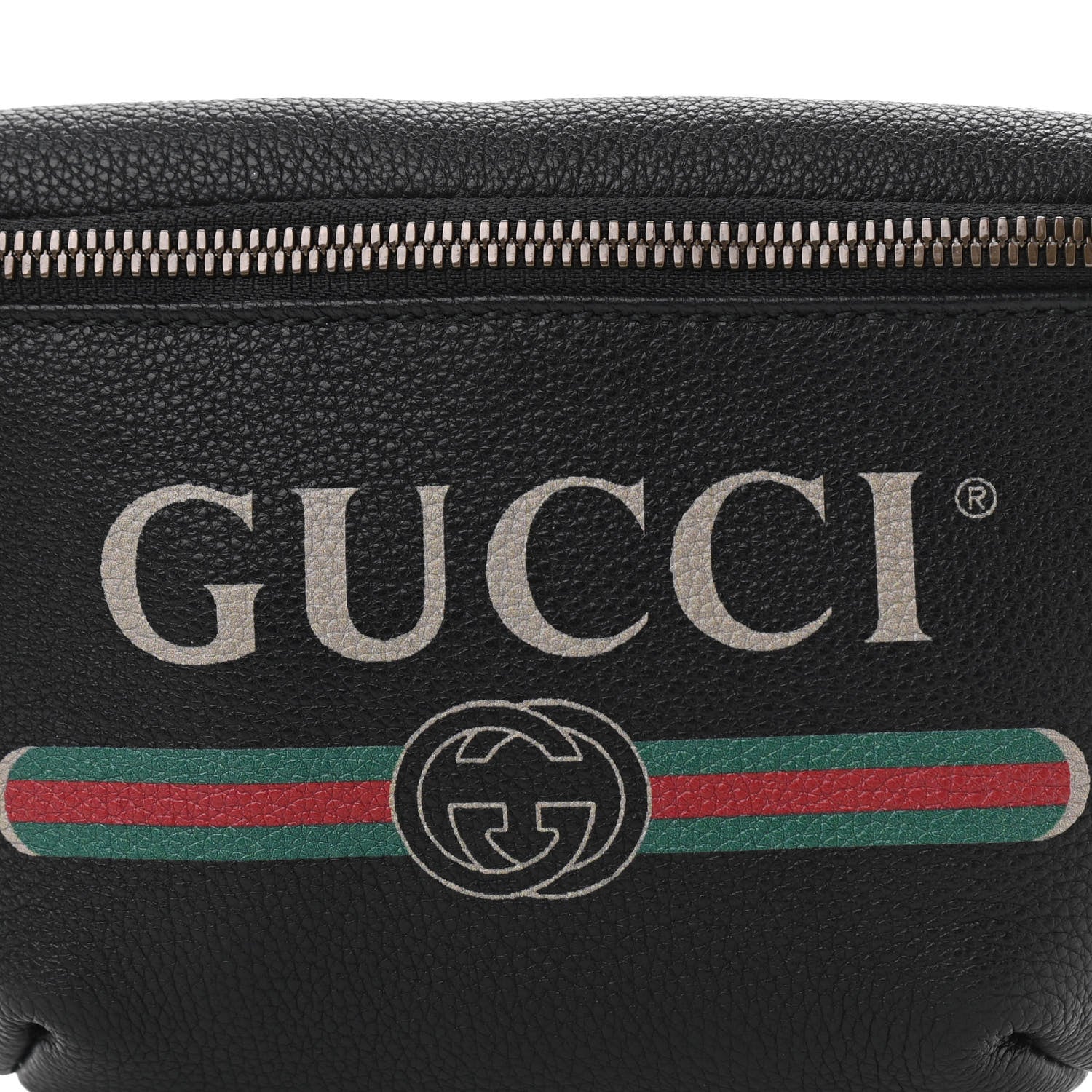 Gucci Grained Calfskin Small Logo Belt Bag Black 8 of 10