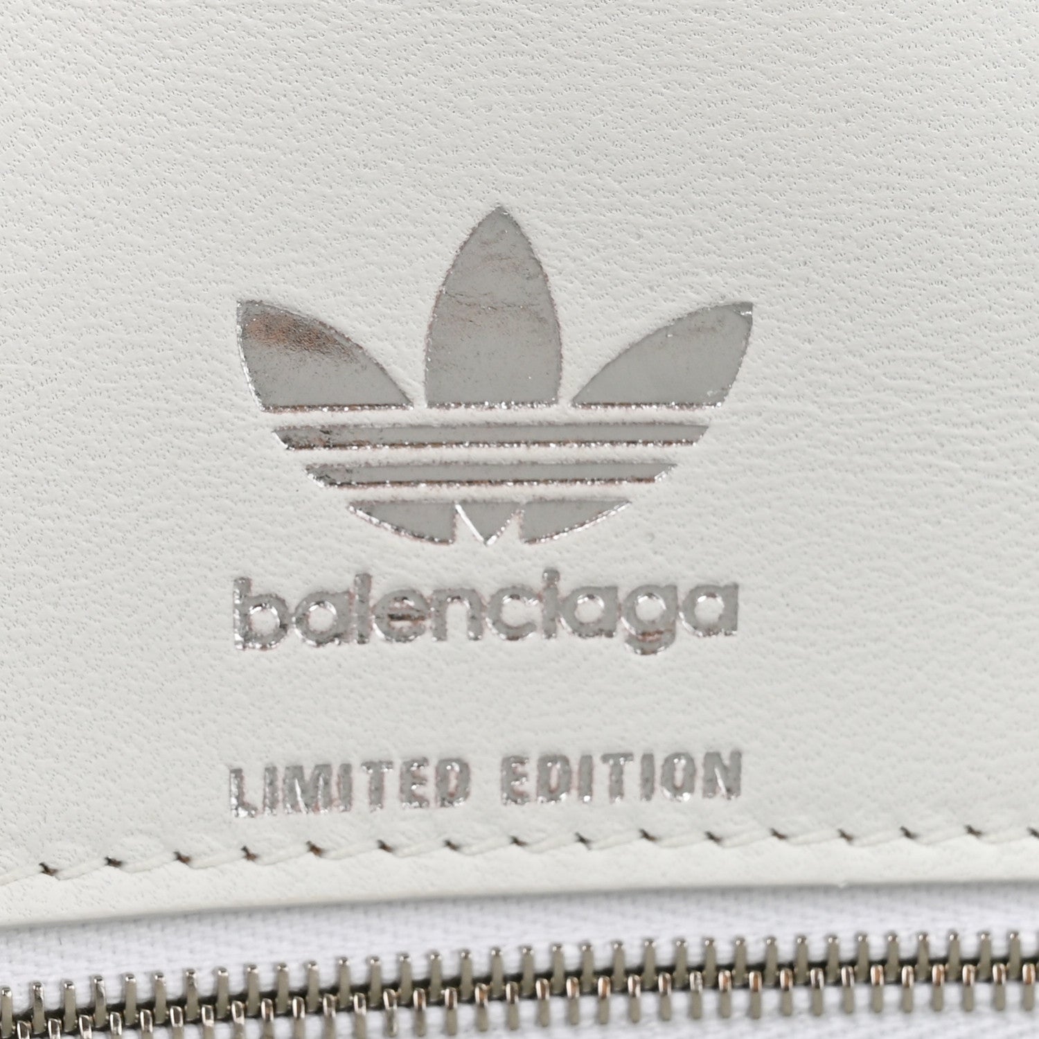 Balenciaga X ADIDAS Shiny Box Calfskin Small Hourglass Top Handle Bag Off White Black 6 of 15
