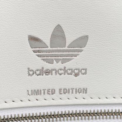 Balenciaga X ADIDAS Shiny Box Calfskin Small Hourglass Top Handle Bag Off White Black 6 of 15