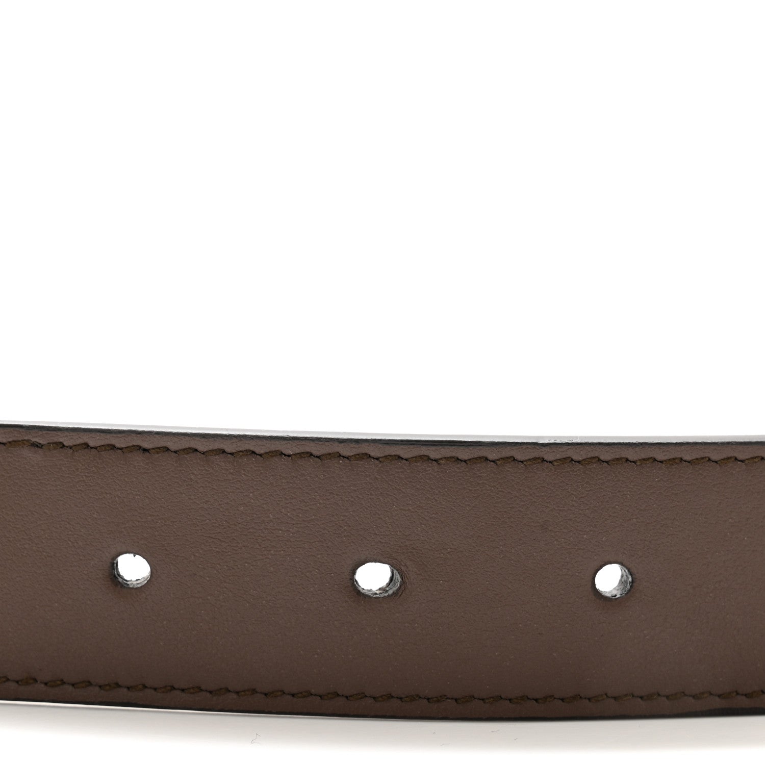 Gucci GG Supreme Monogram Matte Plutone Calfskin Double G 30mm Belt 85 34 Beige Ebony New Acero 4 of 8