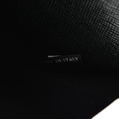 Prada Saffiano Large Zip Around Travel Wallet Nero Black 8 of 10