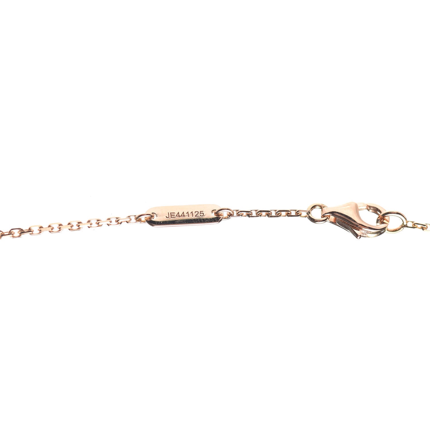 Van Cleef & Arpels 18K Rose Gold Diamond Pink Porcelain Vintage Alhambra Pendant Necklace 5 of 6