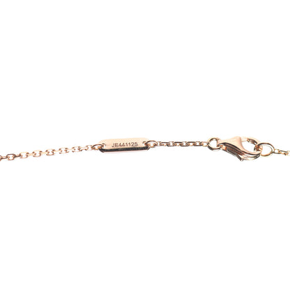 Van Cleef & Arpels 18K Rose Gold Diamond Pink Porcelain Vintage Alhambra Pendant Necklace 5 of 6