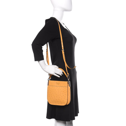 Prada Ostrich Small Margit Hobo Shoulder Bag Mimosa 2 of 10