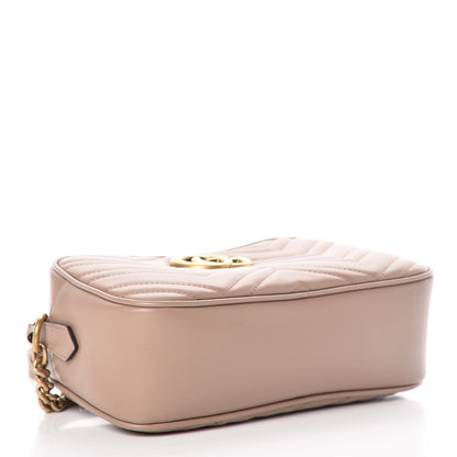 Gucci Calfskin Matelasse Small GG Marmont Chain Shoulder Bag Taupe 4 of 8