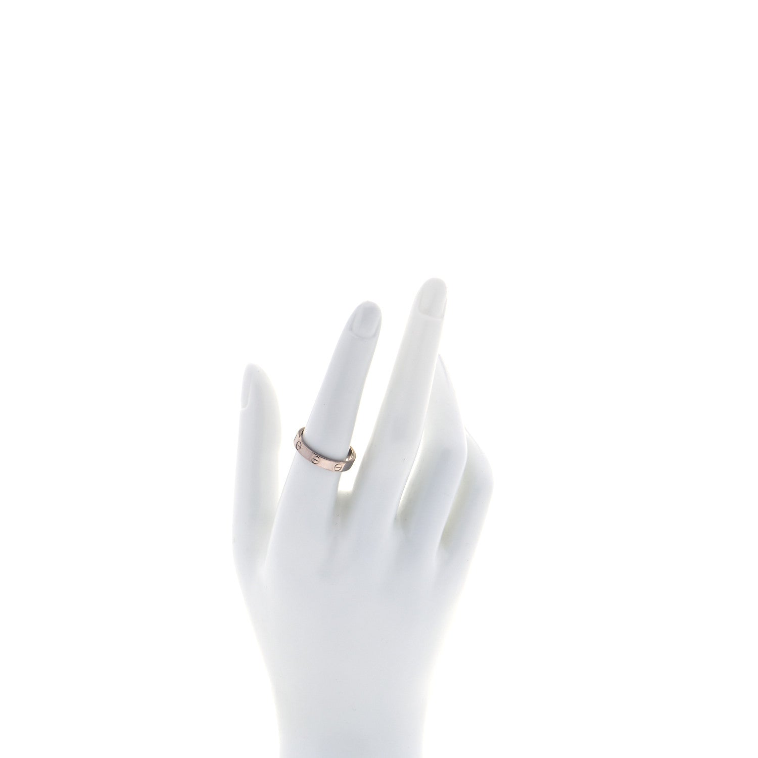 Cartier 18K White Gold 3.5mm LOVE Wedding Band Ring 56 7.5 2 of 5