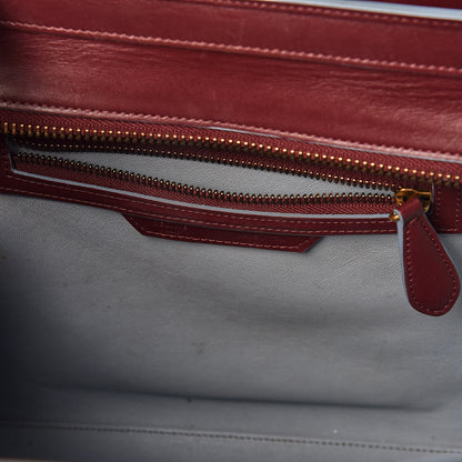 Celine Palmelato Micro Luggage Burgundy Azur Blue 19 of 23