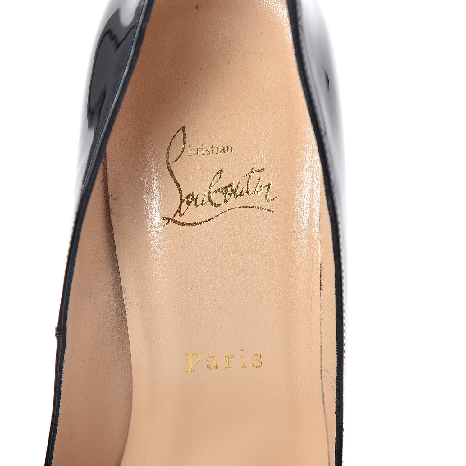 Christian Louboutin Patent Ron Ron 100 Pumps 38 Black 5 of 7