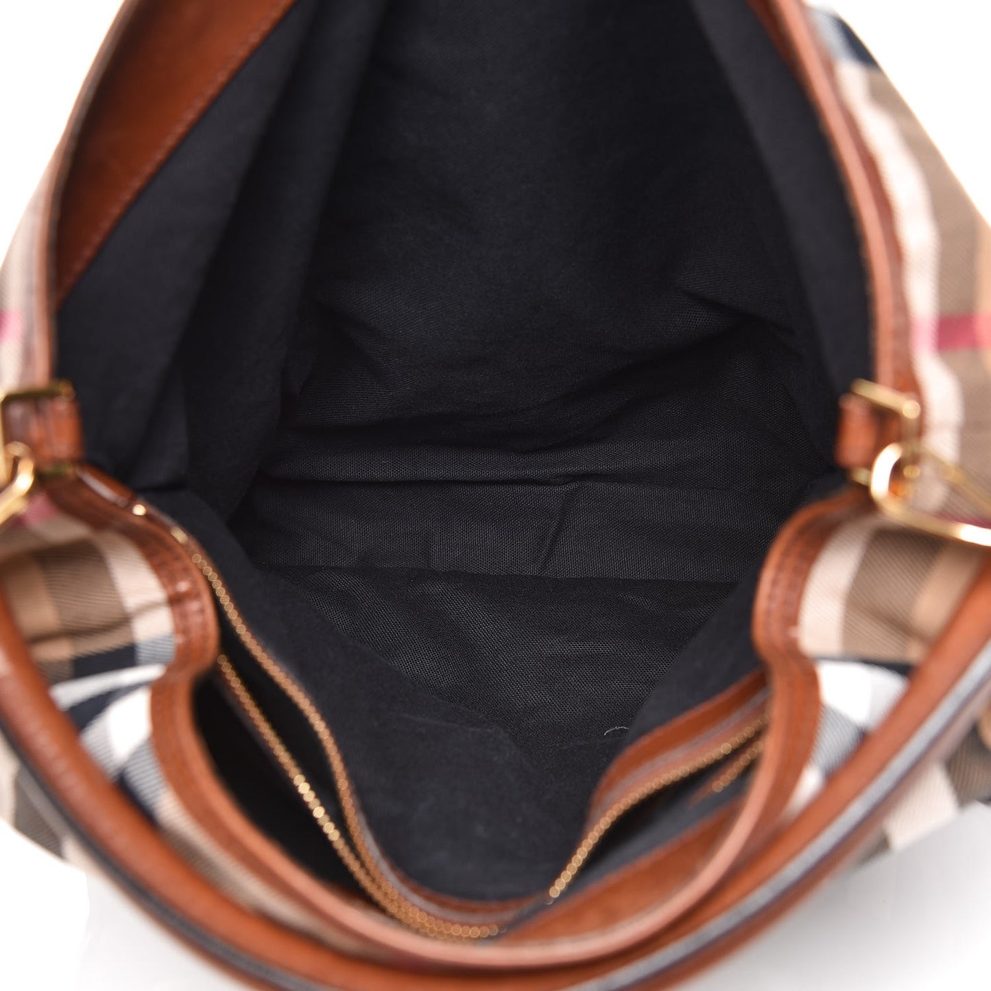 House Check Bridle Calfskin Medium Gosford Hobo Dark Tan