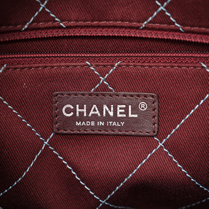Chanel Caviar Quilted Small Deauville Bowling Bag Blue 6 of 12