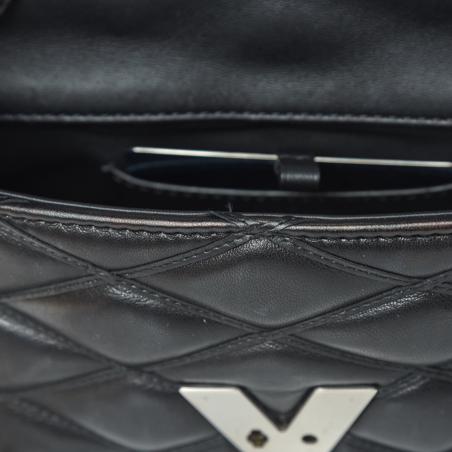 Louis Vuitton Lambskin Malletage GO-14 PM Black 10 of 11