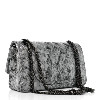 Chanel Metallic Caviar Quilted 2.55 Reissue 226 Flap Silver Black 3 of 10