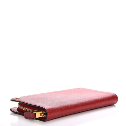 Tom Ford Pebbled Calfskin Continental Wallet Red 4 of 7