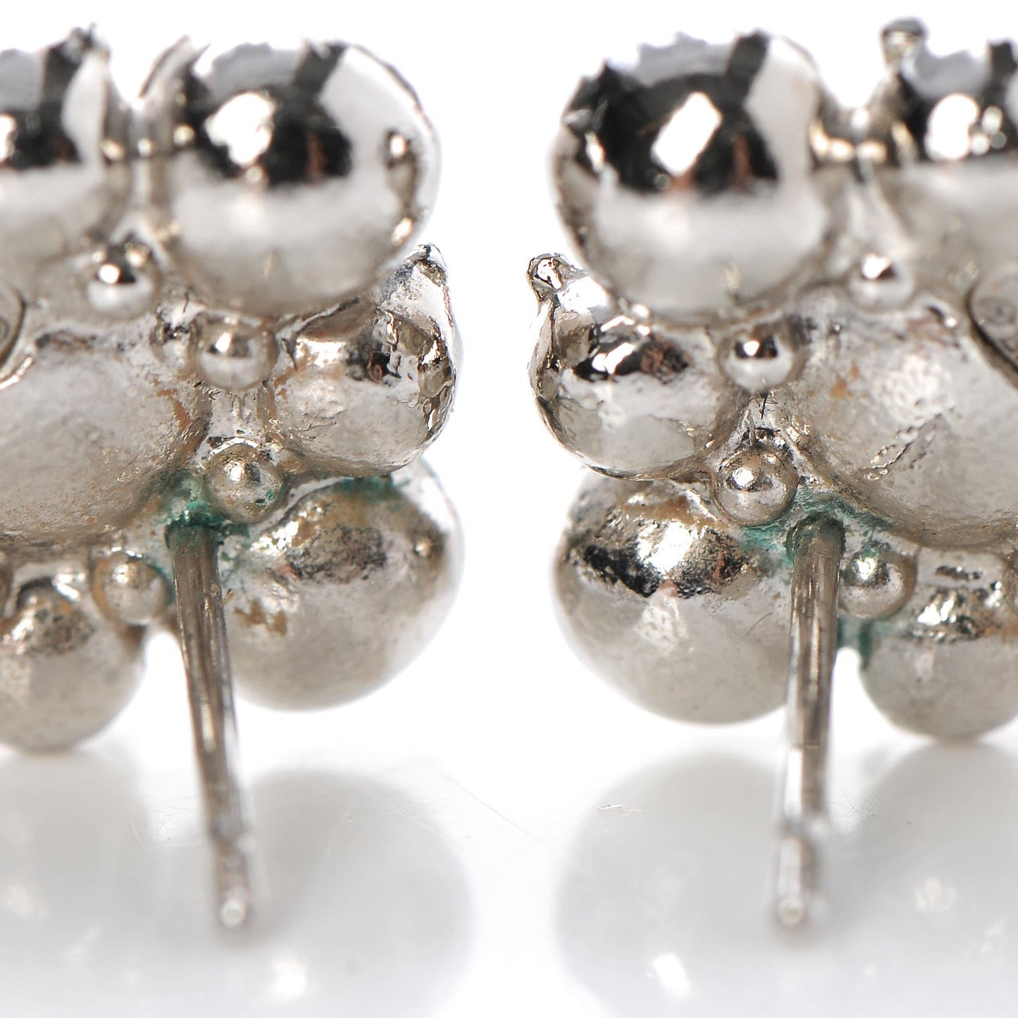 Crystal CC Earrings Silver