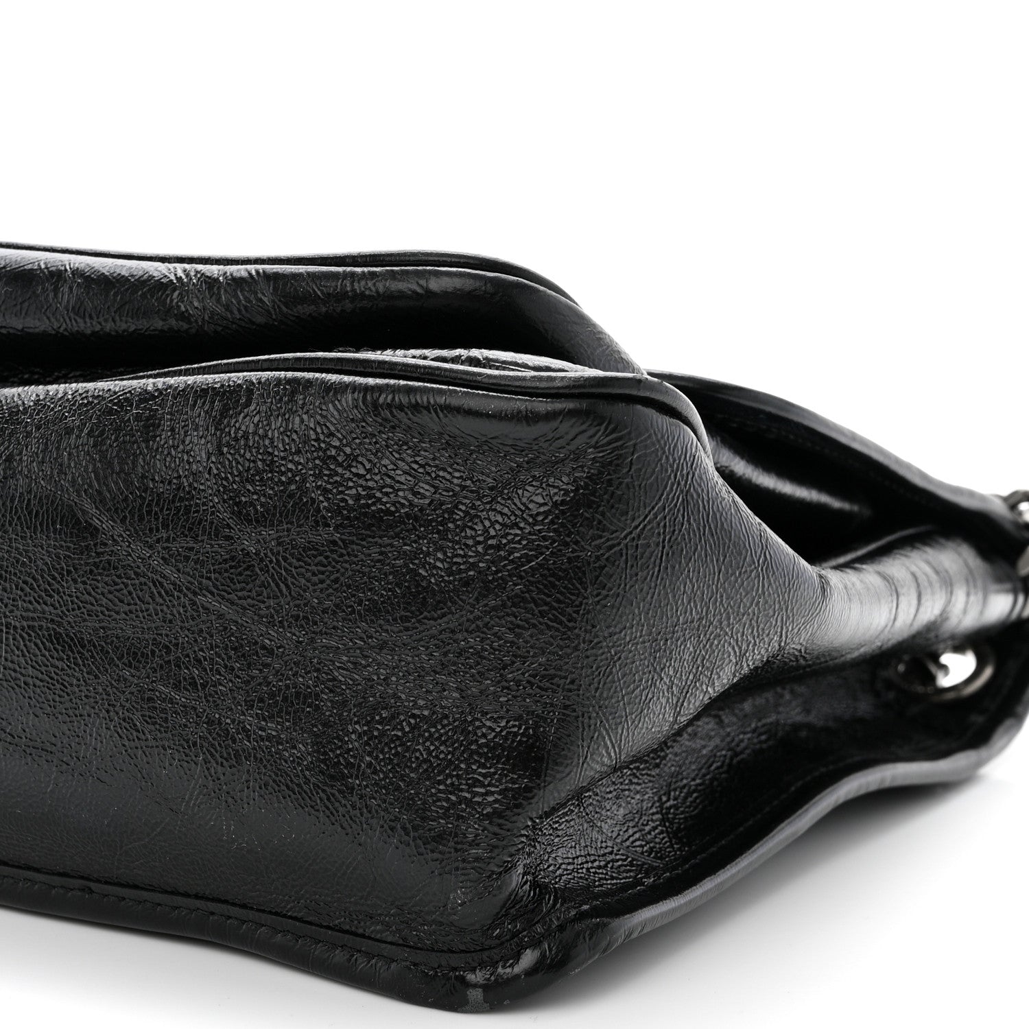 Saint Laurent Crinkled Calfskin Matelasse Monogram Medium Niki Chain Satchel Black 10 of 12