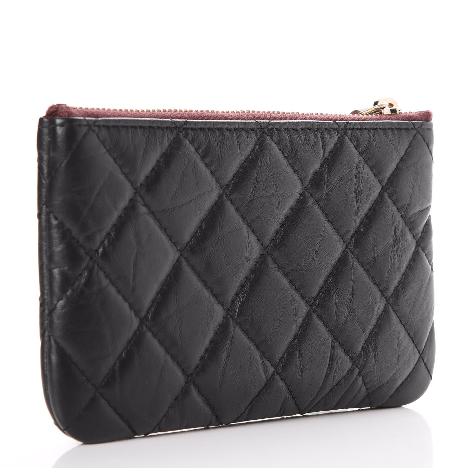 Chanel Aged Calfskin Quilted Small Reissue Cosmetic Case Black 3 of 8
