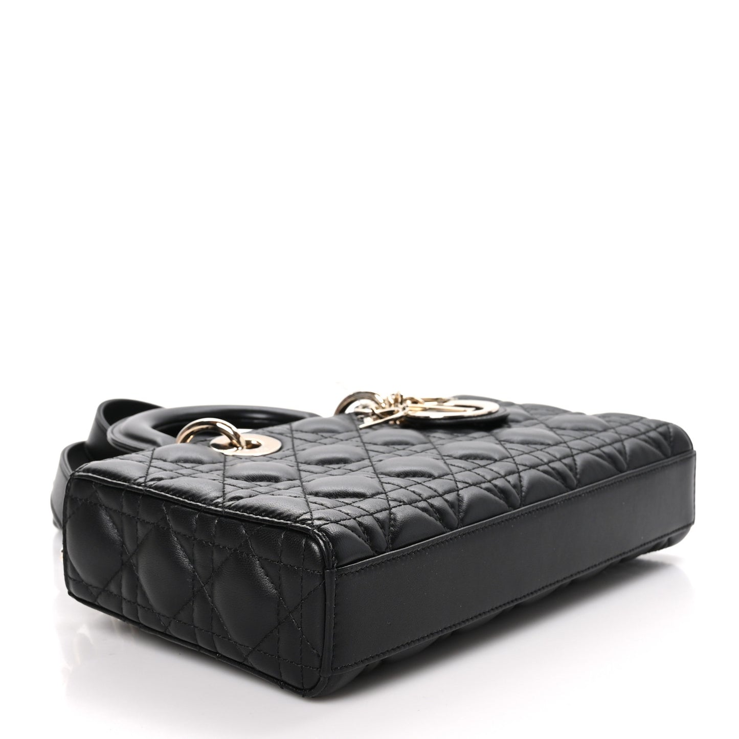 Lambskin Cannage Medium Lady D-Joy Black