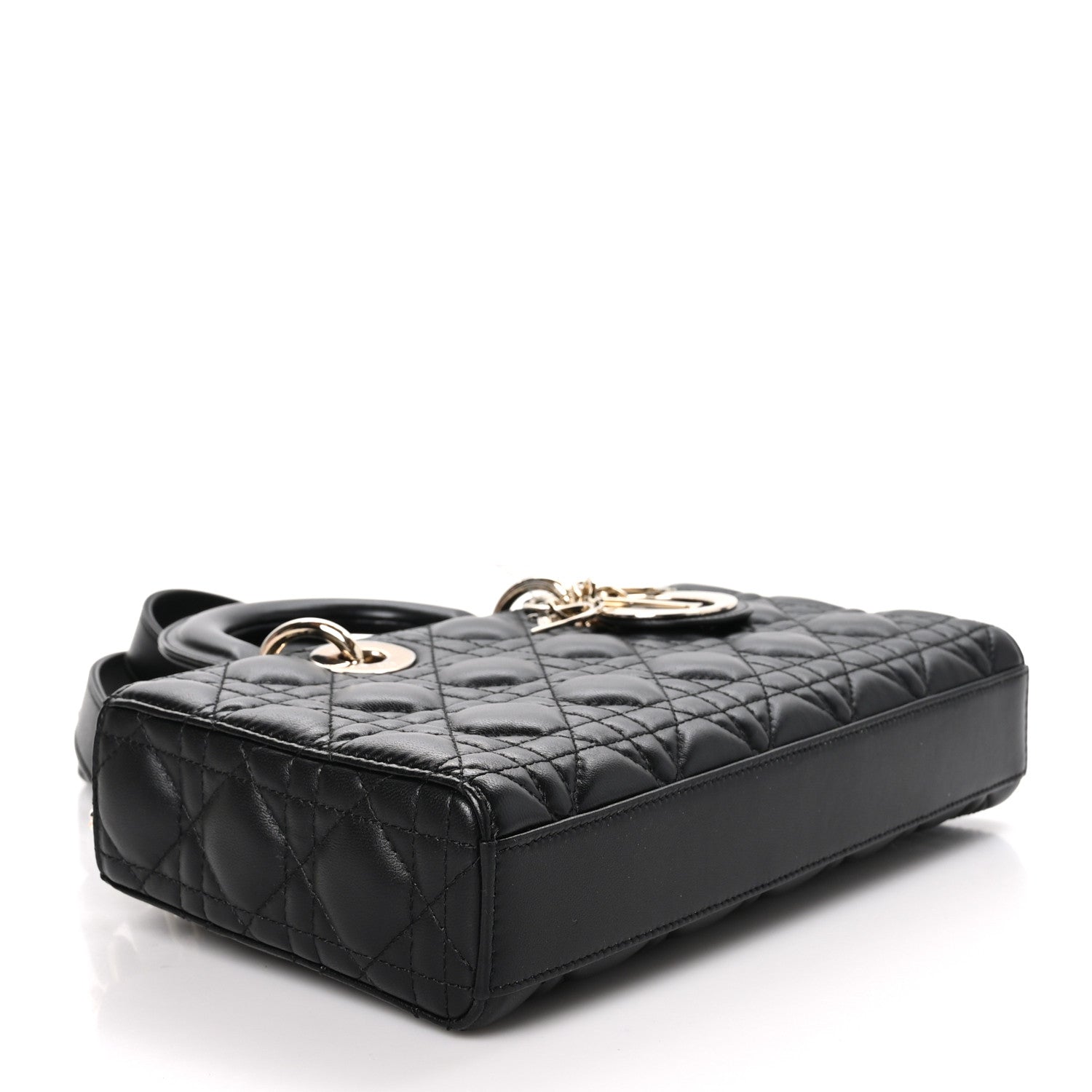 Christian Dior Lambskin Cannage Medium Lady D-Joy Black 4 of 9