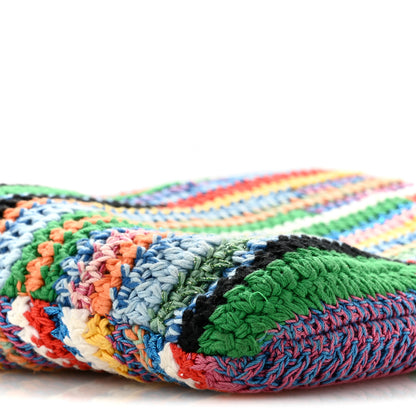 Miu Miu Cotton Crochet Stripe Vertical Tote Bag Multicolor 8 of 11