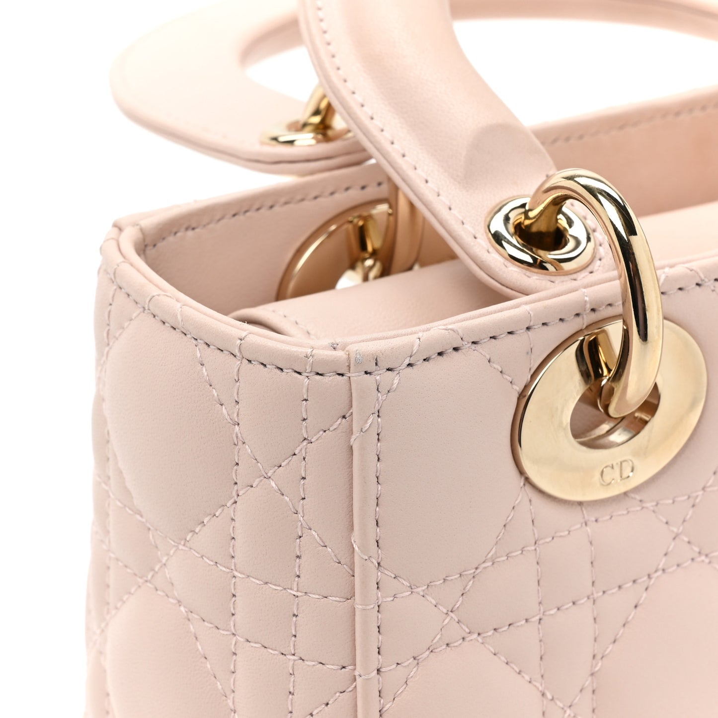 Lambskin Cannage Small My ABCDior Lady Dior Light Pink