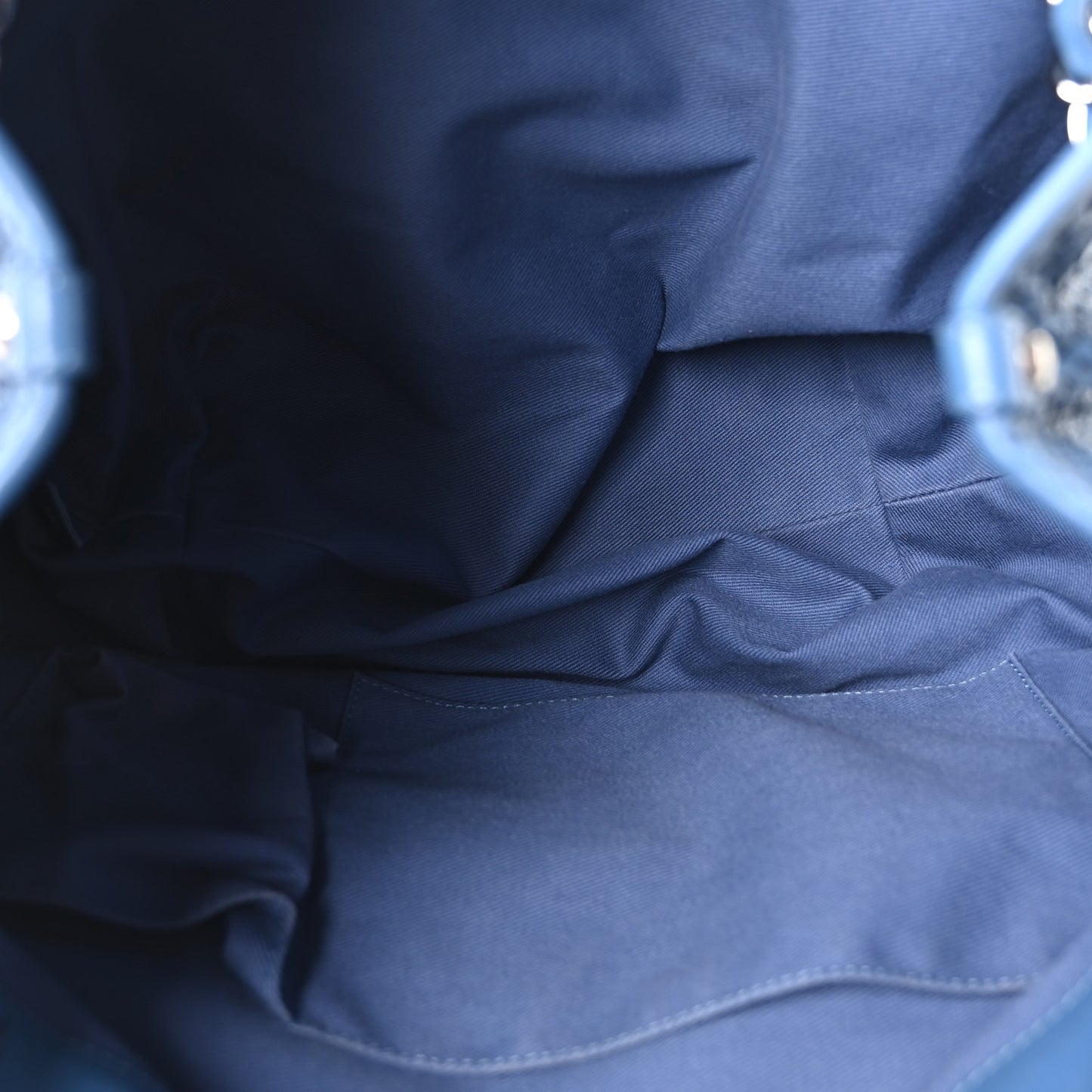 Calfskin Perforated Up In The Air North South Tote Blue