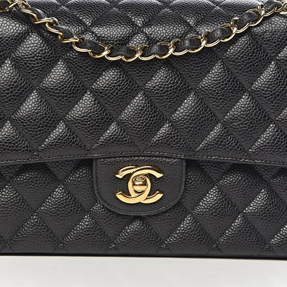 Chanel Caviar Quilted Medium Double Flap Black 17 of 17
