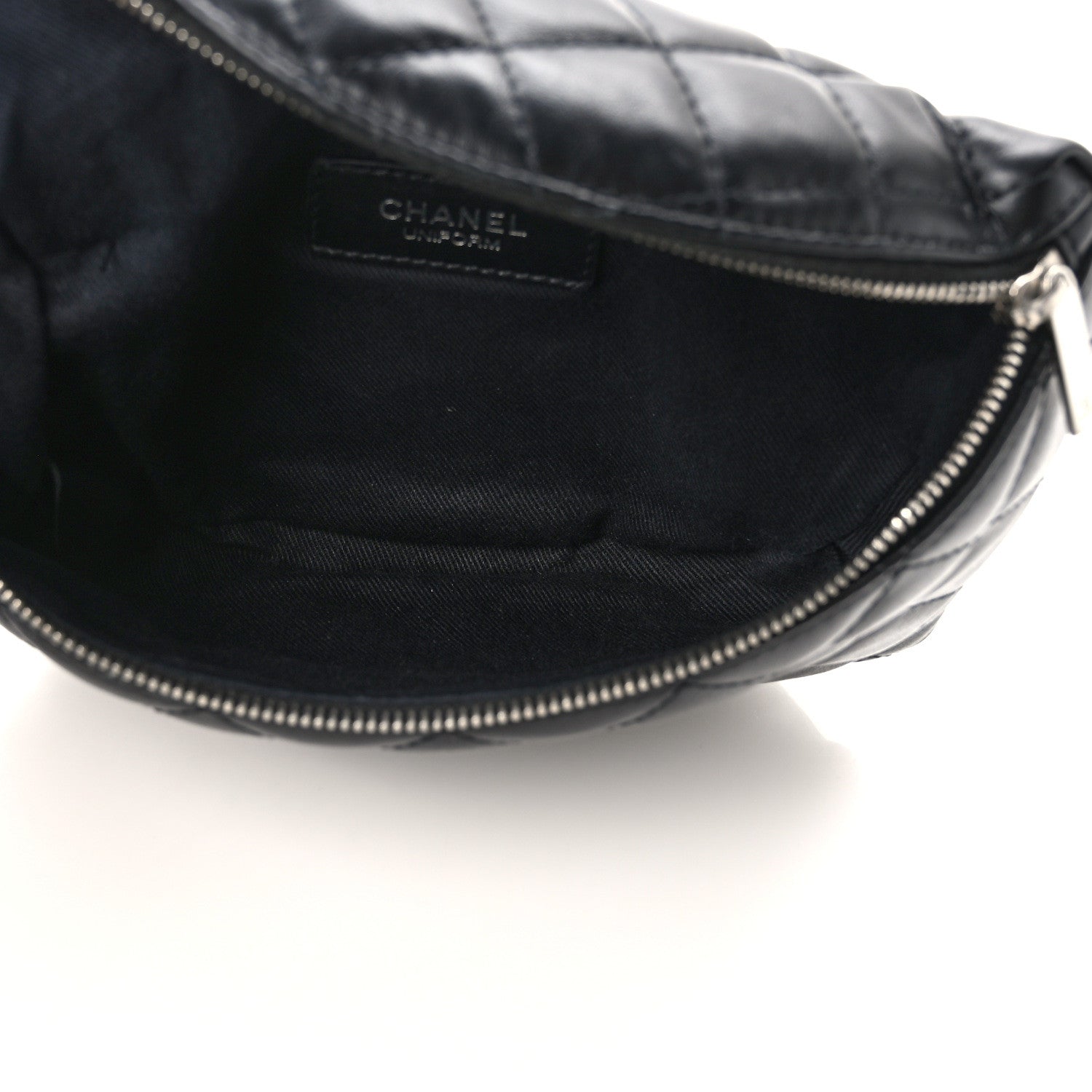 Chanel Calfskin Quilted Waist Belt Bag Black 5 of 16