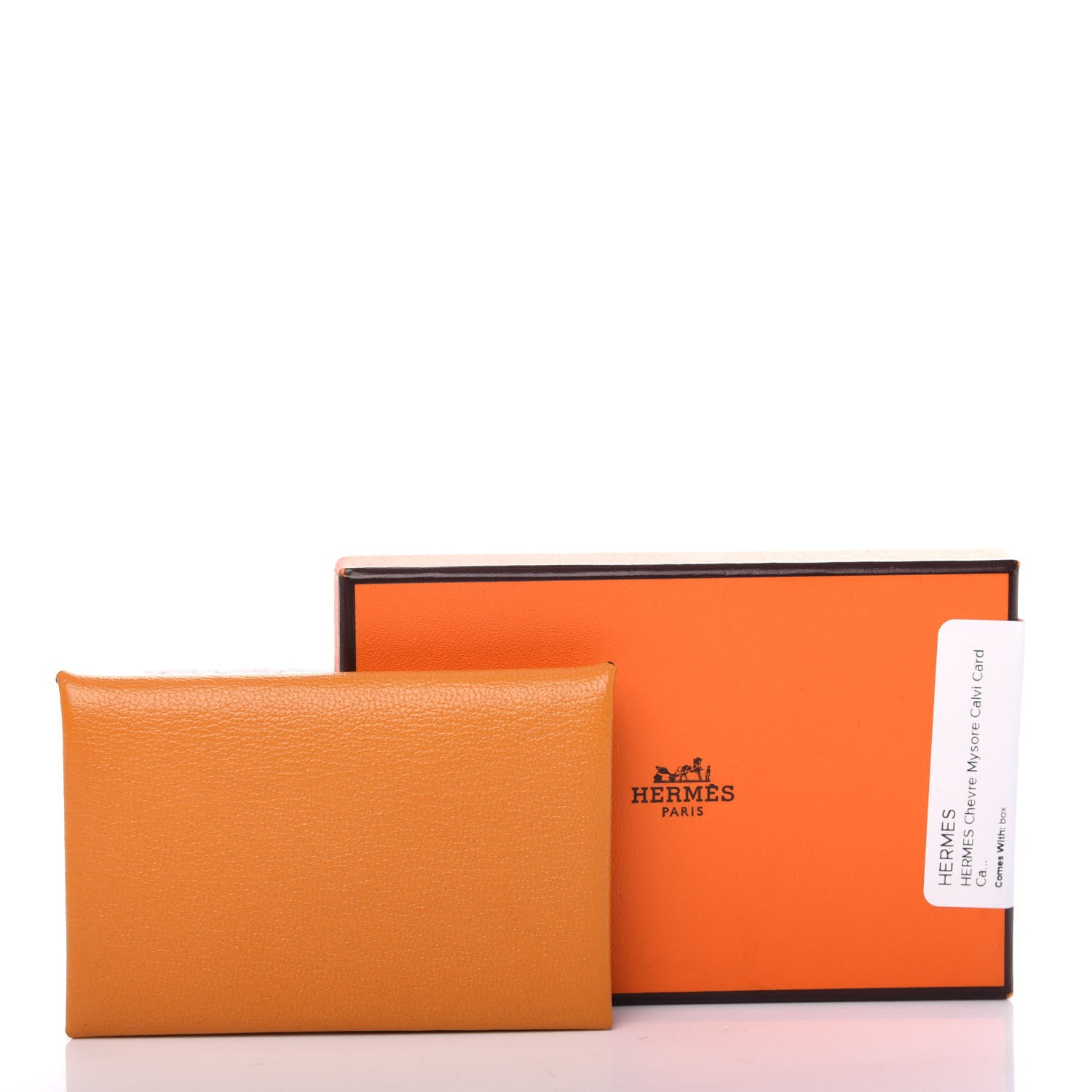 Hermes Chevre Mysore Calvi Card Case Moutarde 8 of 8