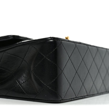 Chanel Lambskin Quilted Medium Double Flap Black 9 of 10
