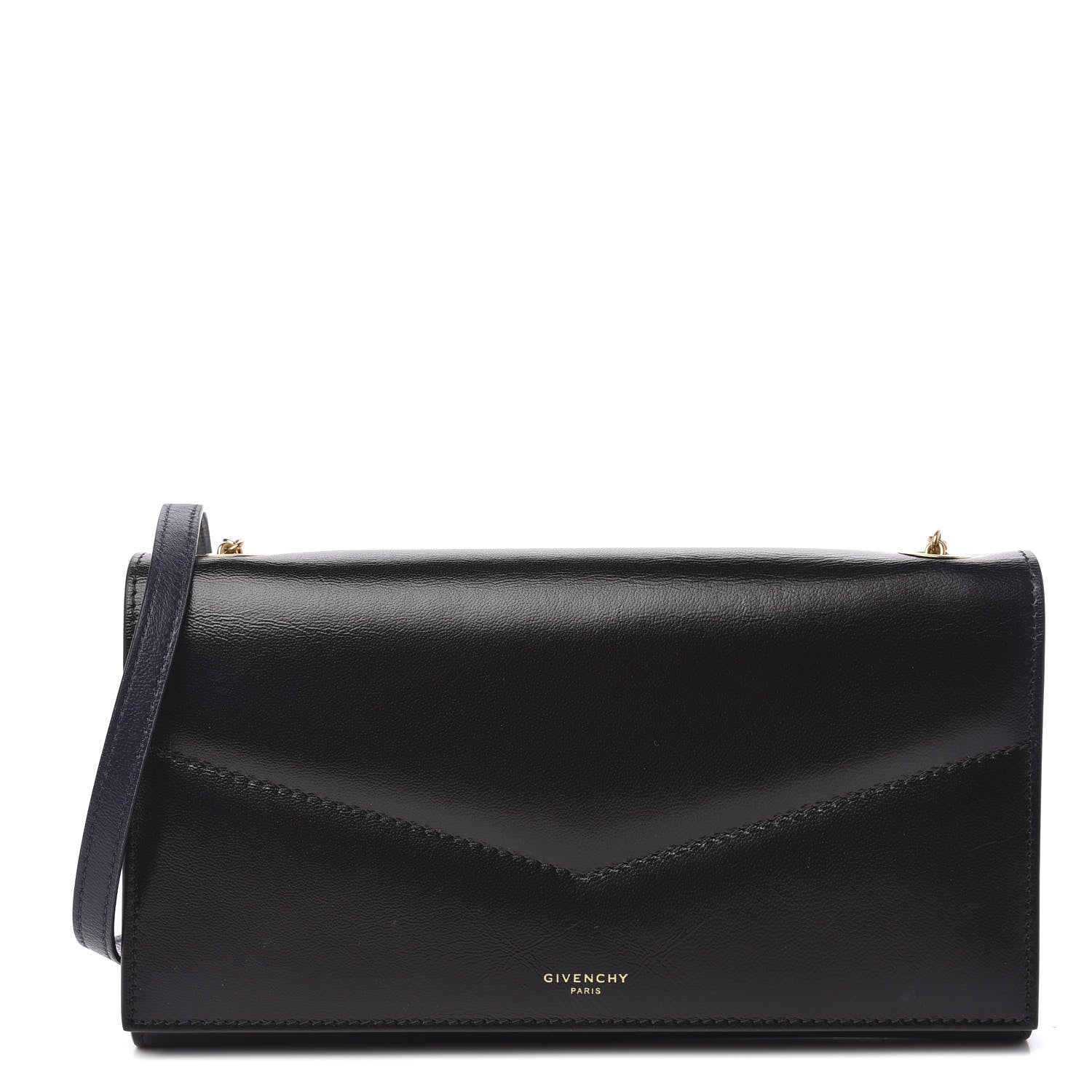 Givenchy Goatskin Edge Chain Wallet Black 1 of 10