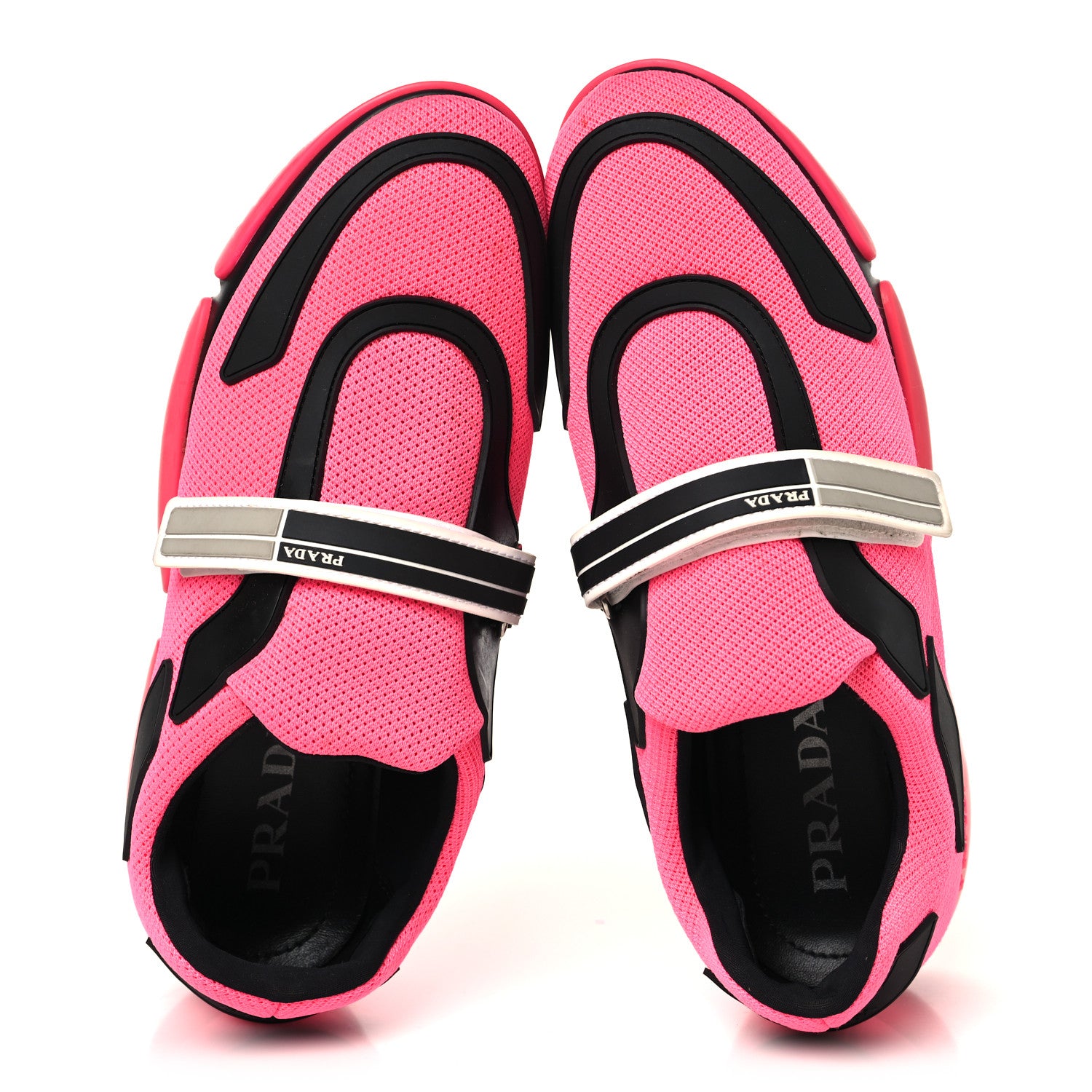 Prada Knit Cloudbust Sneakers 40 Rosa Fluo Black 2 of 8