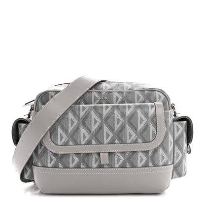 Christian Dior Coated Canvas CD Diamond Hit The Road Messenger Grey 1 of 10