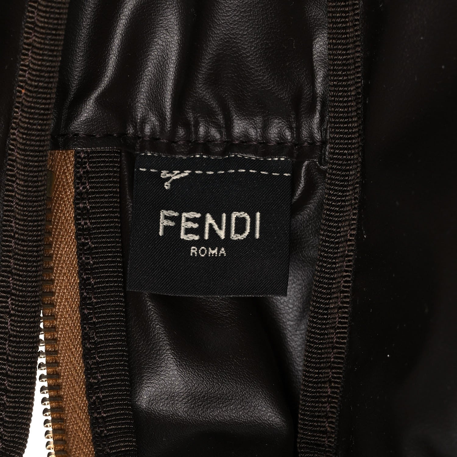Fendi Wool FF 1974 Organizer Beige Cammello Sand 8 of 11