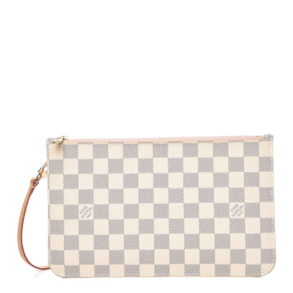 Louis Vuitton Damier Azur Neverfull MM GM Pochette Rose Ballerine 1 of 12