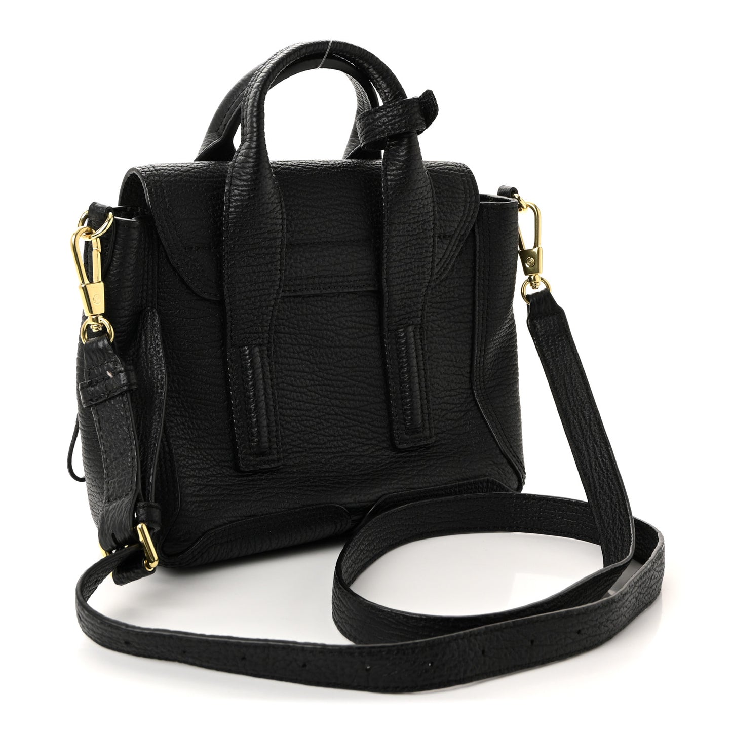 Textured Calfskin Mini Pashli Satchel Black