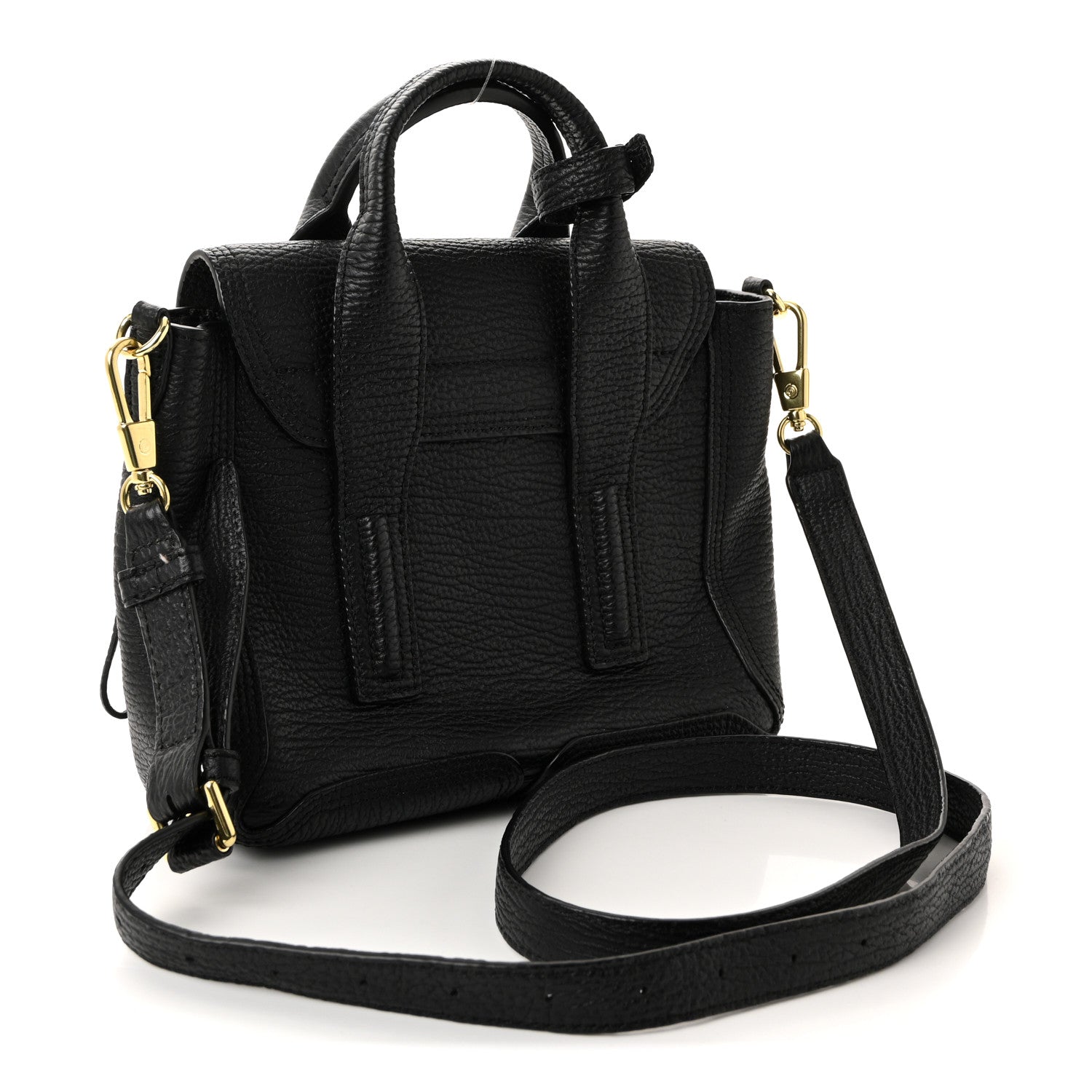 3.1 Phillip Lim Textured Calfskin Mini Pashli Satchel Black 3 of 9