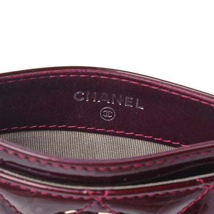 Chanel Patent Quilted Brilliant Card Holder Light Burgundy 6 of 8
