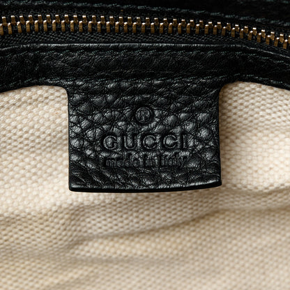 Gucci Pebbled Calfskin Medium Soho Boston Black 7 of 13