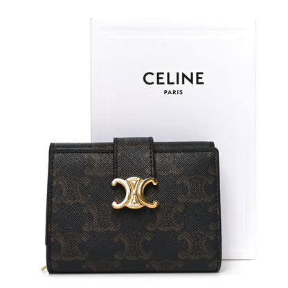 Celine Triomphe Canvas Fine Strap Wallet Nino Tan 7 of 7