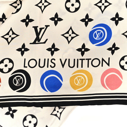 Louis Vuitton Silk Monogram LV Match Scarf White Multicolor 3 of 3