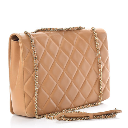 Chanel Lambskin Quilted Medium Diamond CC Flap Beige 3 of 22