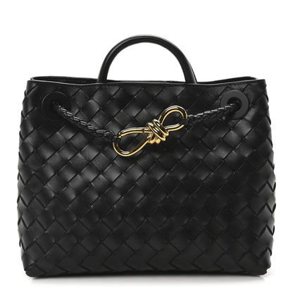 Bottega Veneta Nappa Intrecciato Small Andiamo Shoulder Bag Black 1 of 10