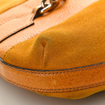 Gucci Suede Hasler Hobo Yellow 8 of 11
